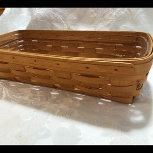Longaberger bread basket with plastic liner